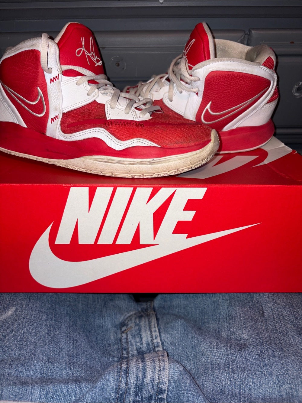 Nike Kyrie Infinity TB 'University Red' size 7’s (easy to clean)